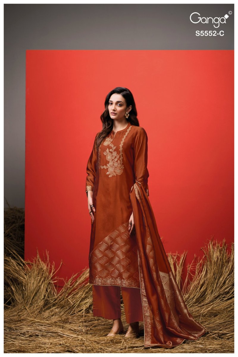 Julika 5552 By Ganga Viscose Woven Silk Salwar Kameez